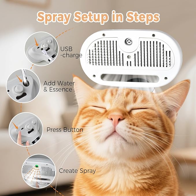 3-in-1 Steam Brush for Pets